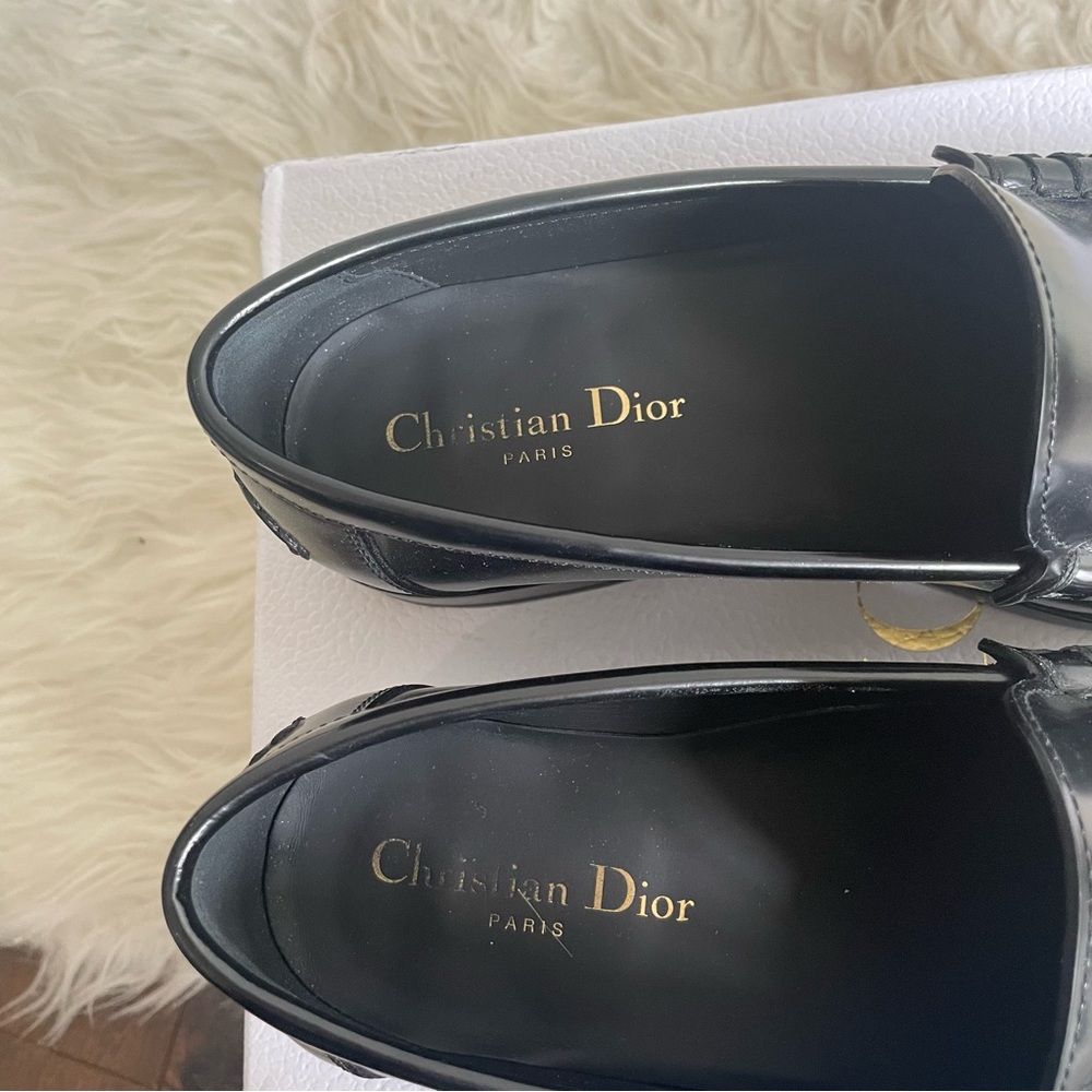 Dior D-Academy Tassel Loafer Black Brushed Calfskin Leather size 40 - Picture 8 of 13